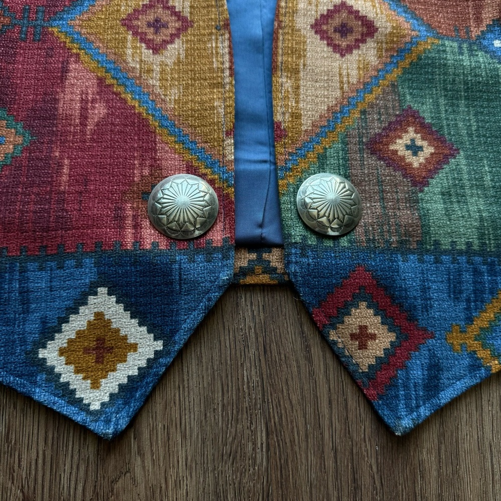 Lauren Ralph Lauren Southwestern Aztec Cotton
Vest M - Picture 6 of 10
